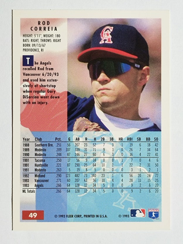 1994 Fleer #49 Rod Correia