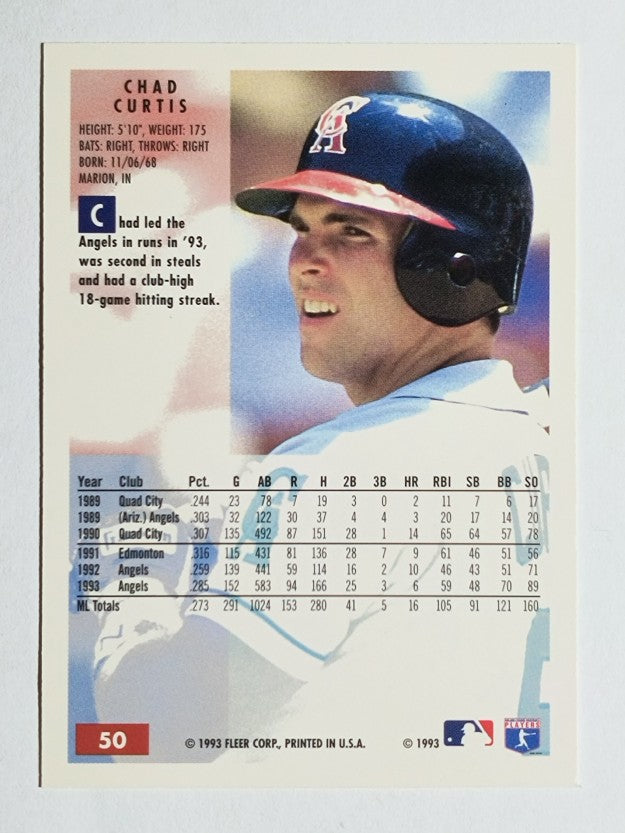 1994 Fleer #50 Chad Curtis