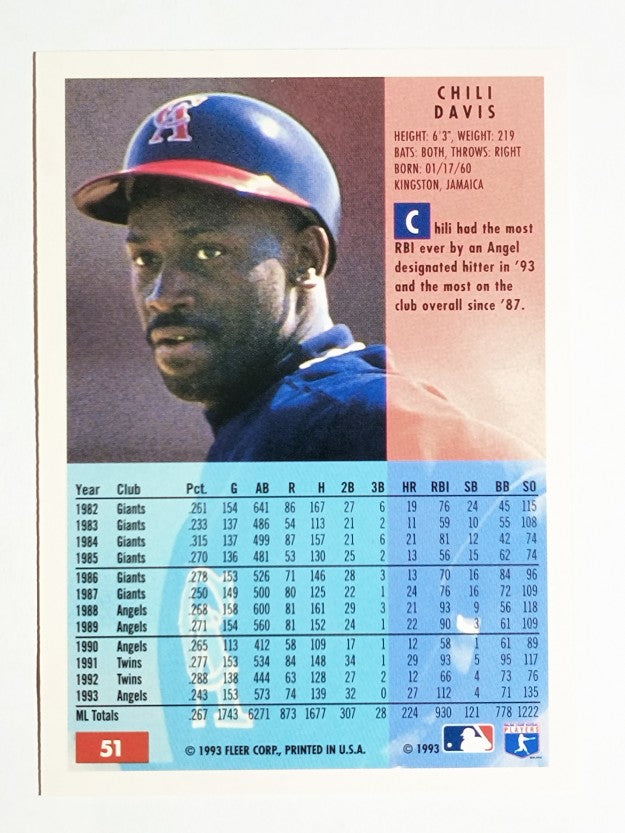 1994 Fleer #51 Chili Davis