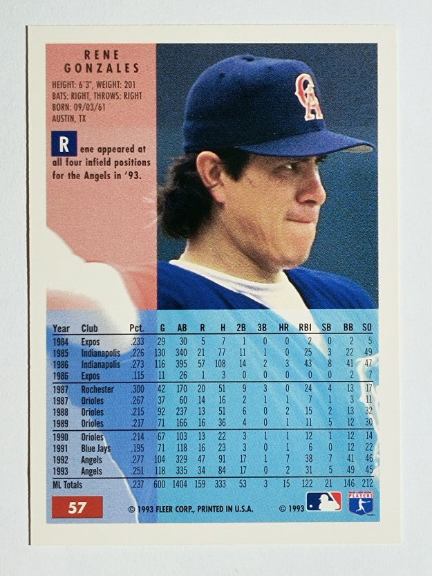 1994 Fleer #57 Rene Gonzales