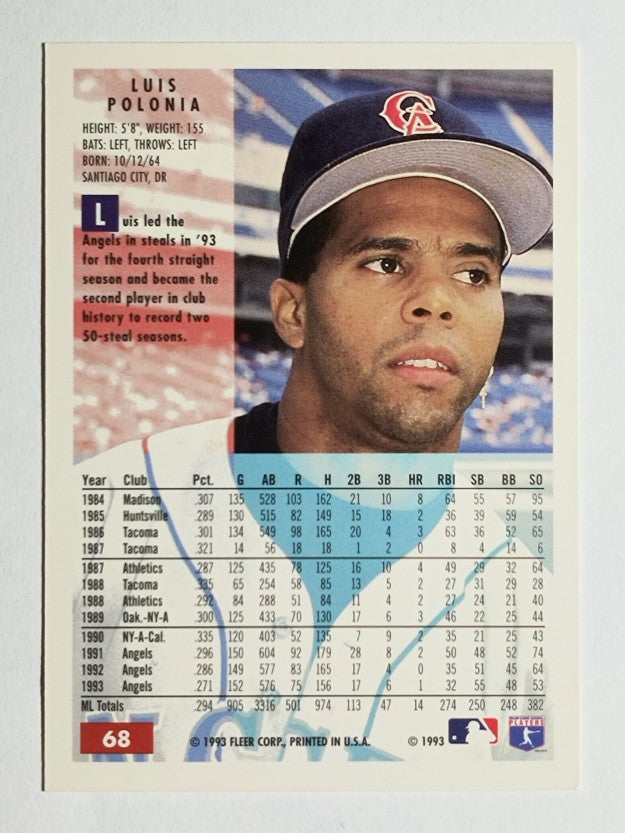 1994 Fleer #68 Luis Polonia