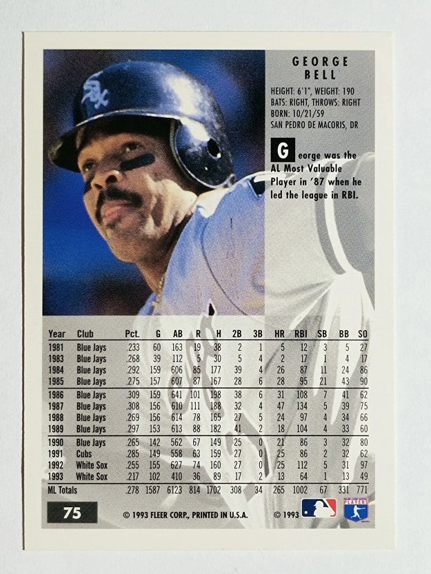 1994 Fleer #75 George Bell