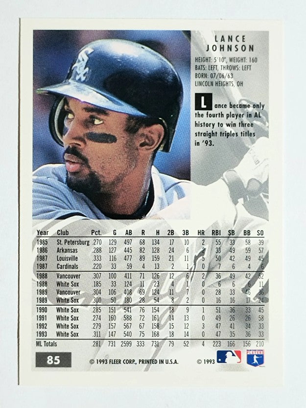 1994 Fleer #85 Lance Johnson