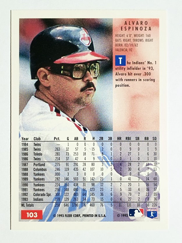 1994 Fleer #103 Alvaro Espinoza