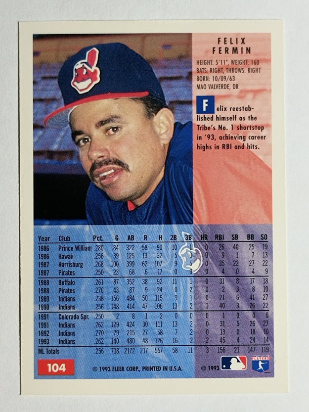 1994 Fleer #104 Felix Fermin