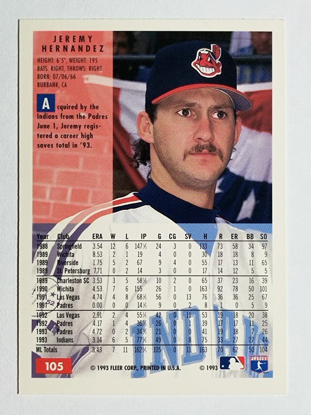 1994 Fleer #105 Jeremy Hernandez