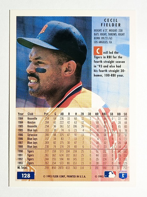 1994 Fleer #128 Cecil Fielder