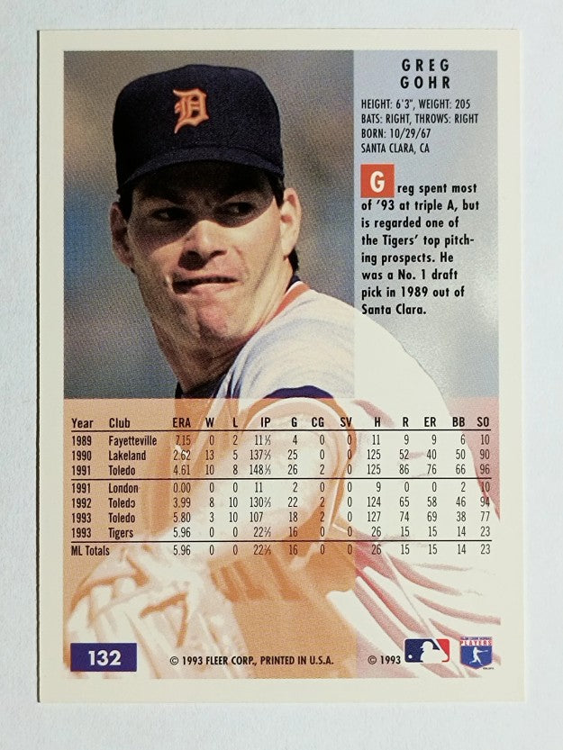 1994 Fleer #132 Greg Gohr