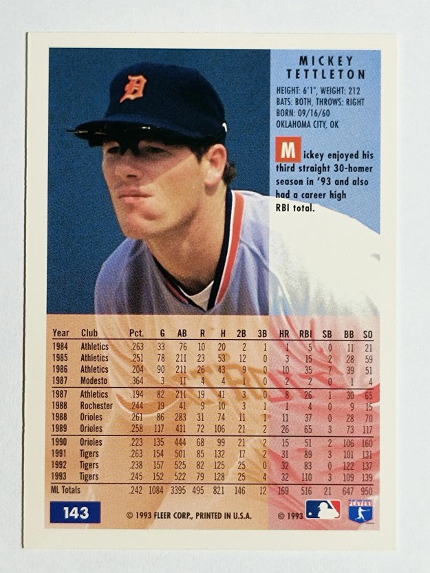 1994 Fleer #143 Mickey Tettleton