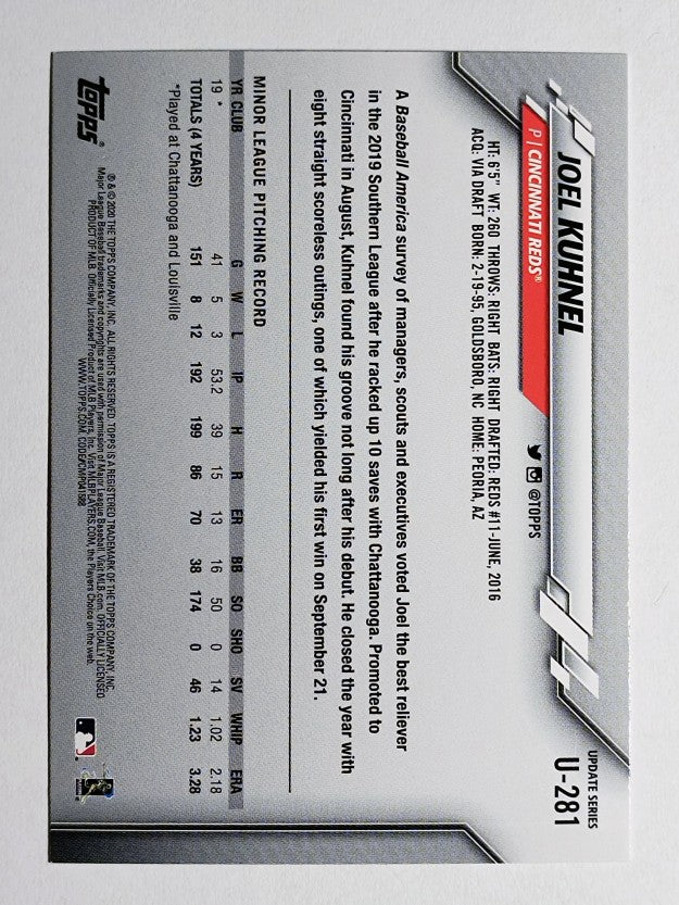 2020 Topps Update #U281 Joel Kuhnel RC