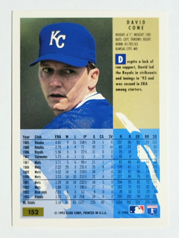 1994 Fleer #152 David Cone