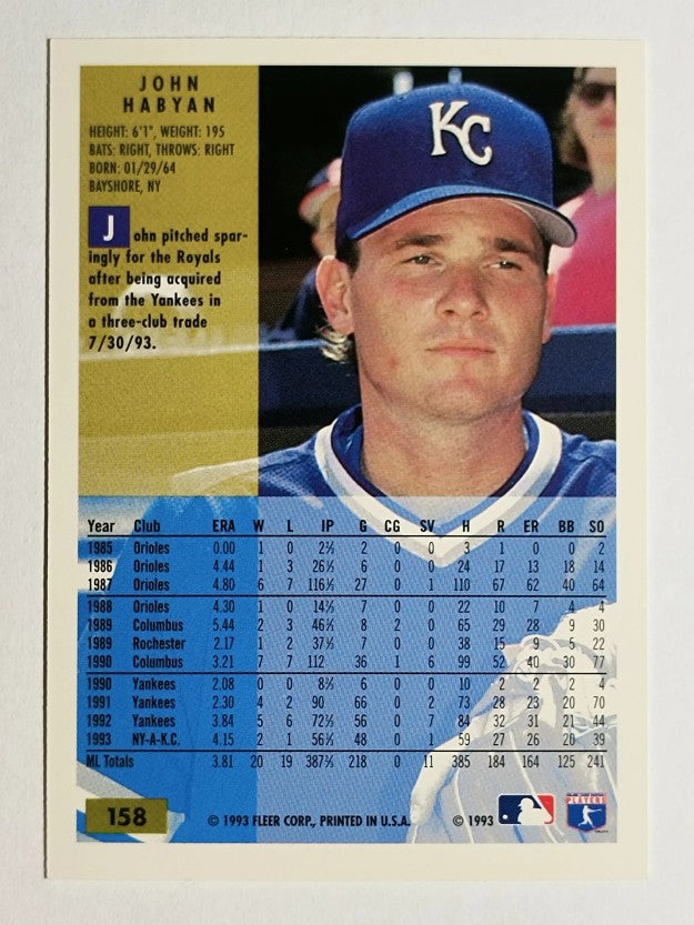 1994 Fleer #158 John Habyan