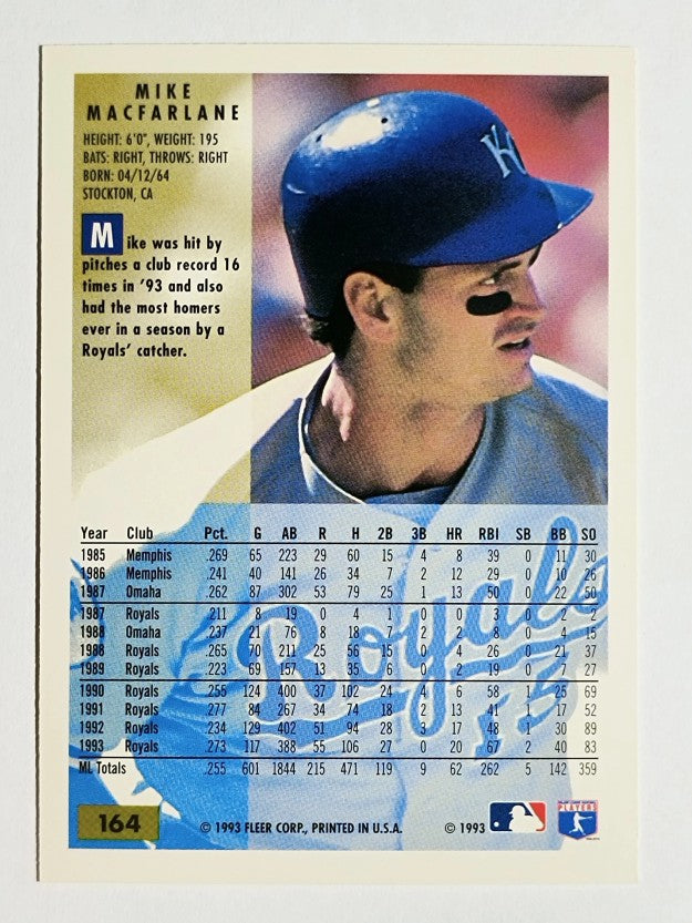 1994 Fleer #164 Mike Macfarlane