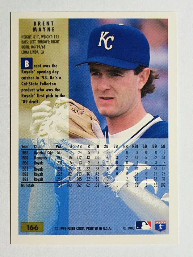 1994 Fleer #166 Brent Mayne