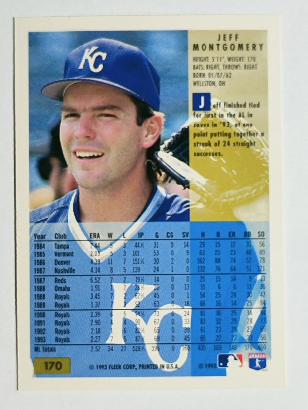 1994 Fleer #170 Jeff Montgomery