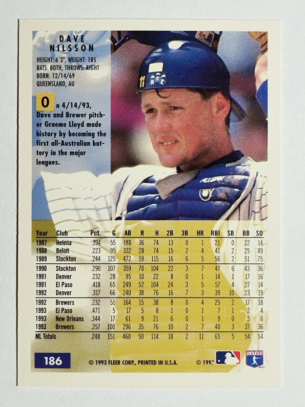 1994 Fleer #186 Dave Nilsson
