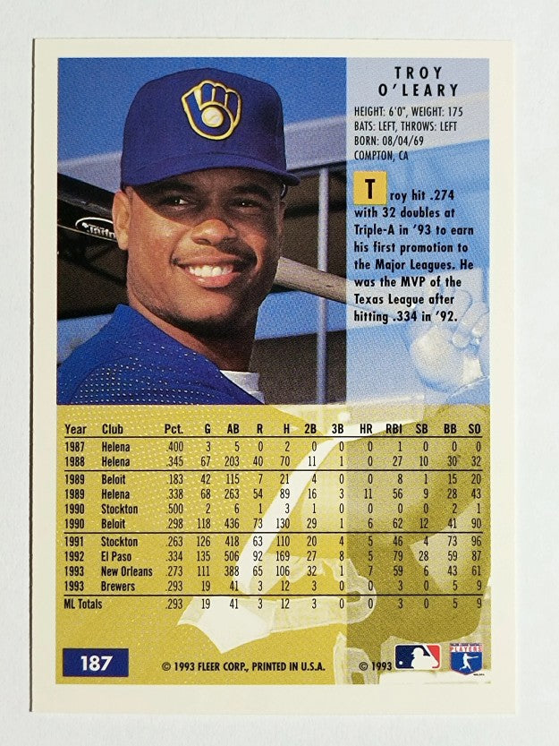 1994 Fleer #187 Troy O'Leary