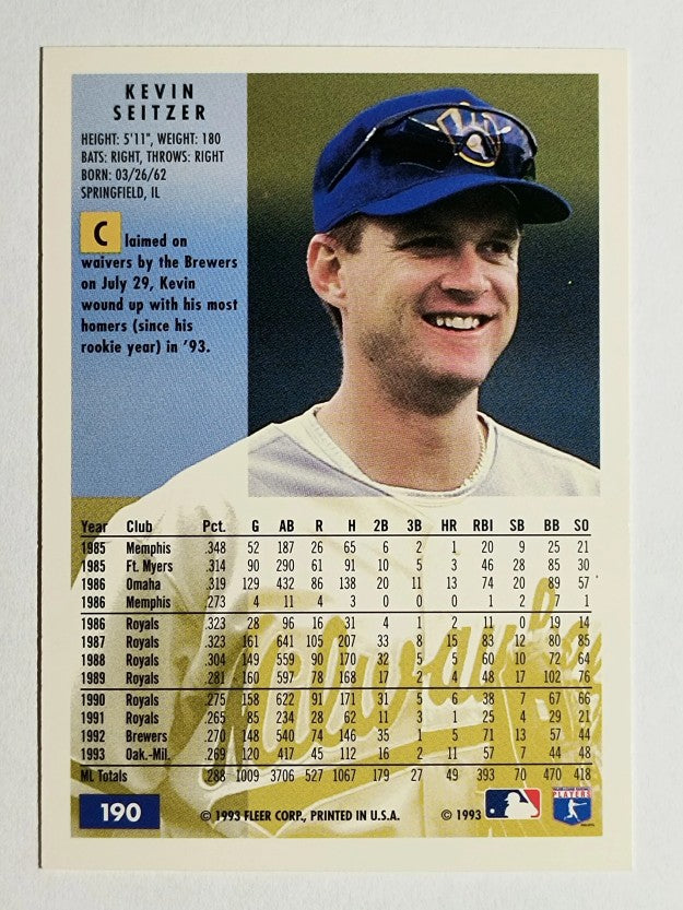 1994 Fleer #190 Kevin Seitzer