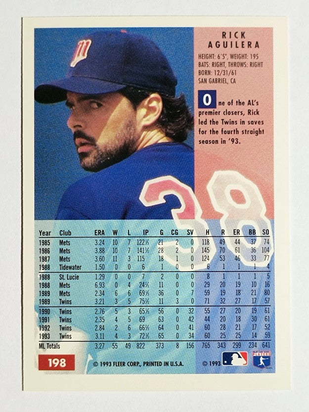 1994 Fleer #198 Rick Aguilera