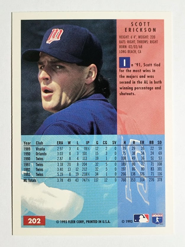 1994 Fleer #202 Scott Erickson