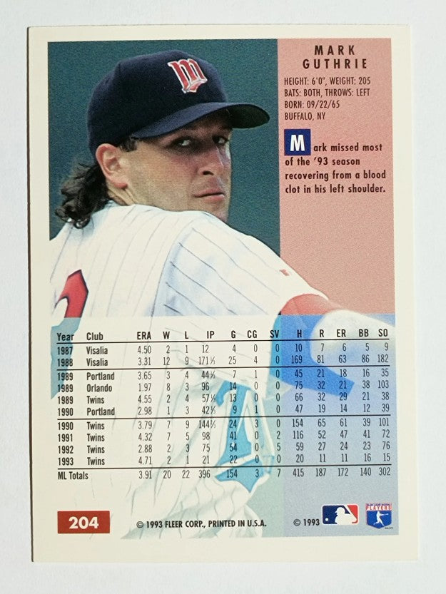 1994 Fleer #204 Mark Guthrie