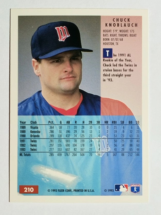 1994 Fleer #210 Chuck Knoblauch