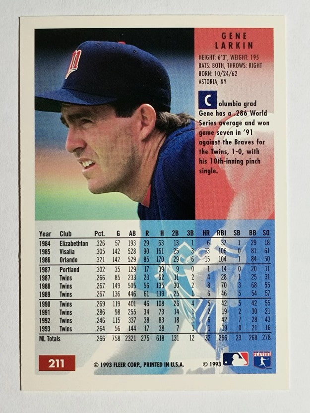 1994 Fleer #211 Gene Larkin