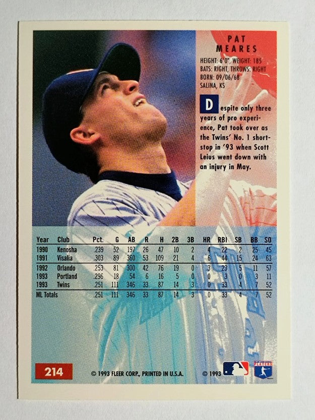 1994 Fleer #214 Pat Meares