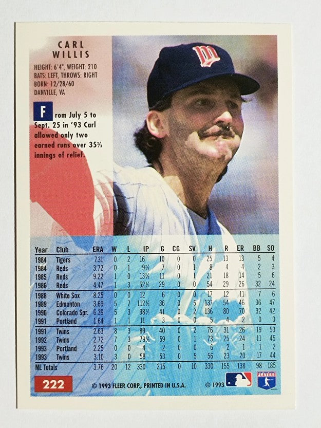 1994 Fleer #222 Carl Willis