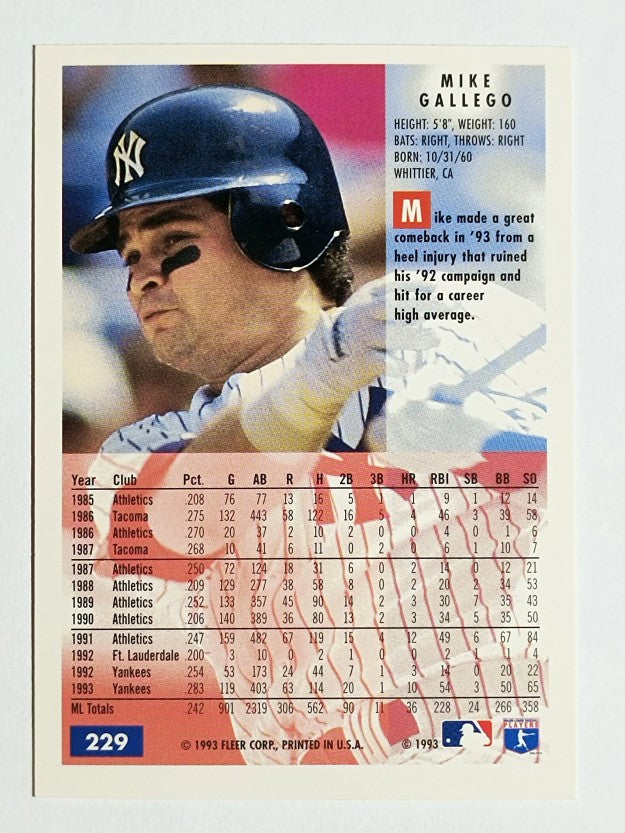 1994 Fleer #229 Mike Gallego