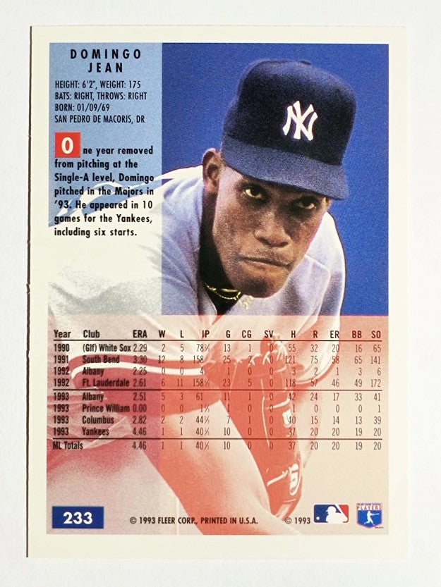 1994 Fleer #233 Domingo Jean