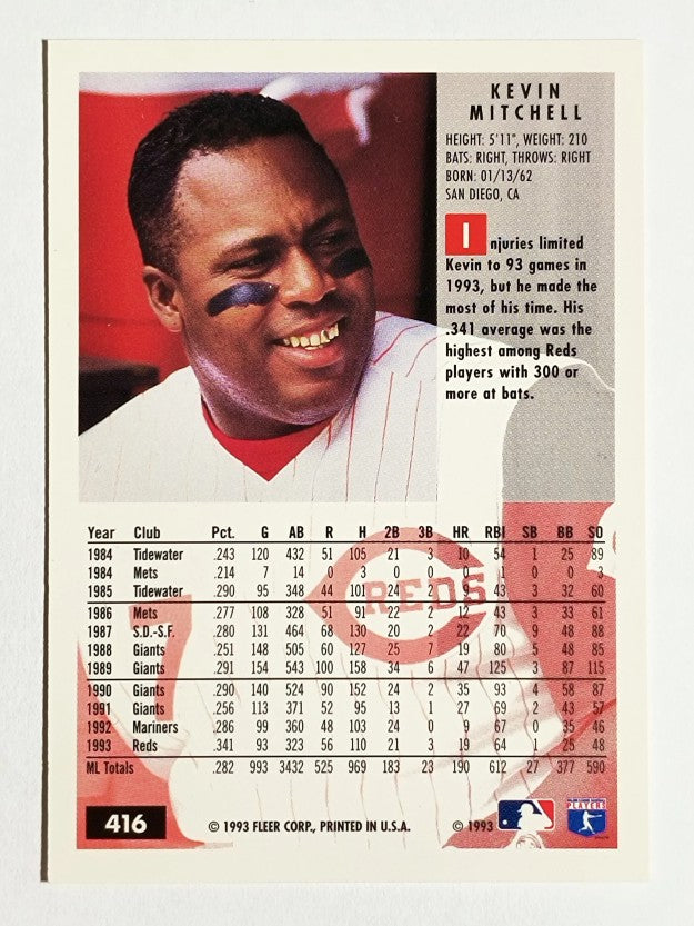 1994 Fleer #416 Kevin Mitchell