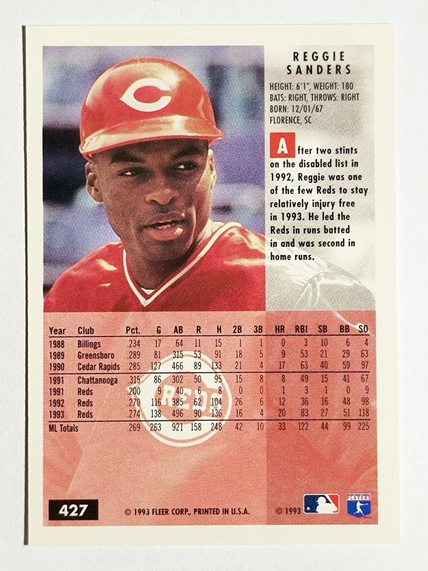 1994 Fleer #427 Reggie Sanders