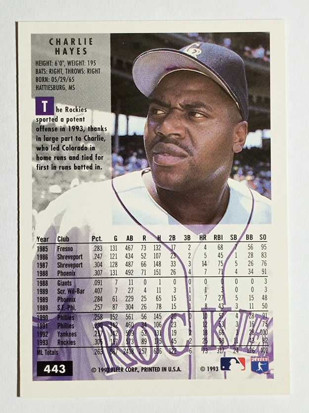 1994 Fleer #443 Charlie Hayes