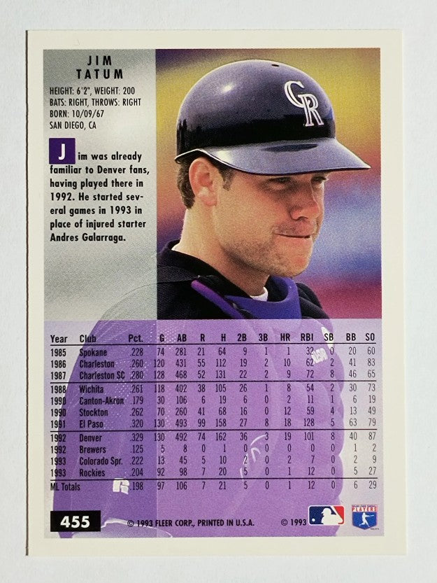 1994 Fleer #455 Jim Tatum