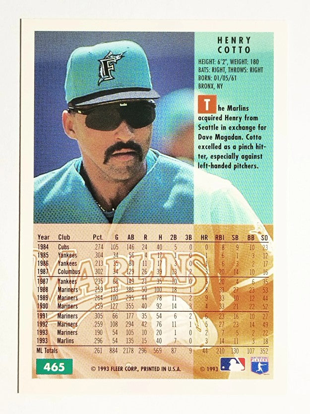 1994 Fleer #465 Henry Cotto