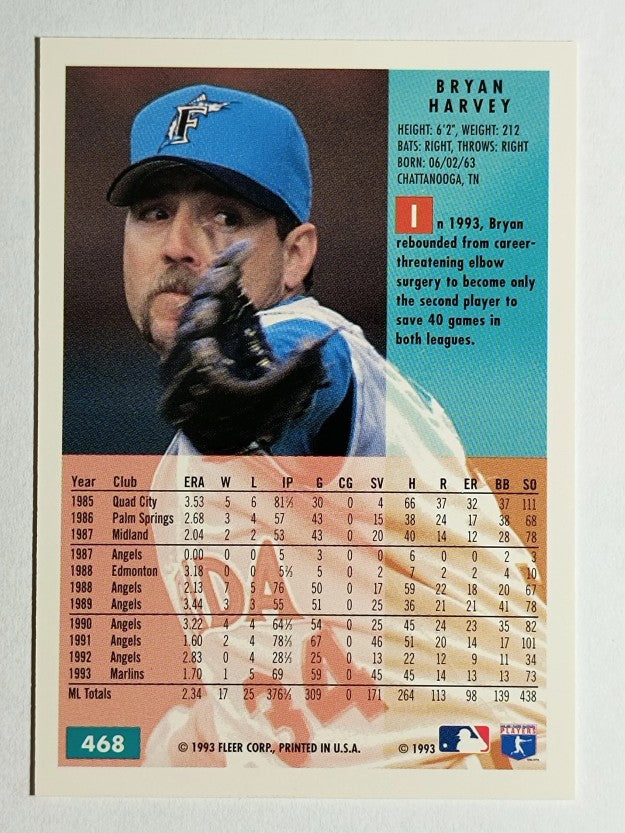 1994 Fleer #468 Bryan Harvey