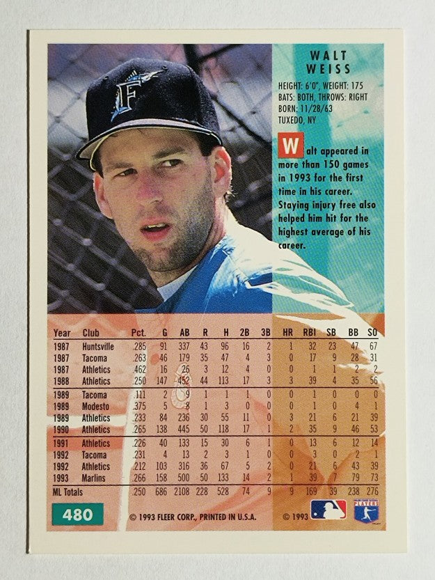 1994 Fleer #480 Walt Weiss