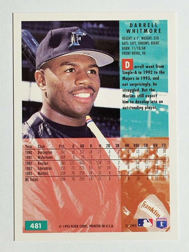 1994 Fleer #481 Darrell Whitmore
