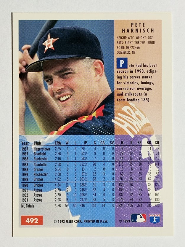 1994 Fleer #492 Pete Harnisch