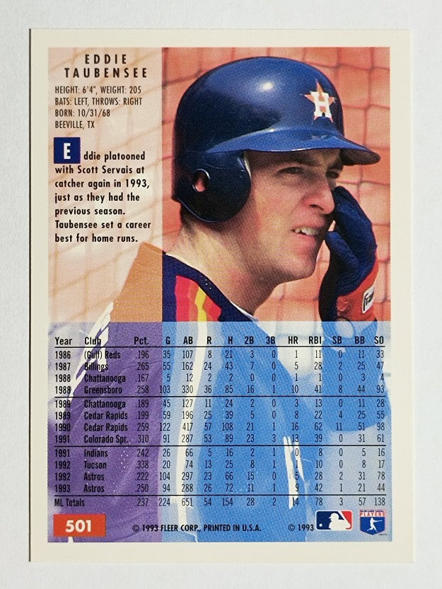 1994 Fleer #501 Eddie Taubensee