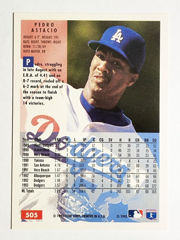 1994 Fleer #505 Pedro Astacio