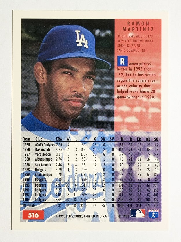 1994 Fleer #516 Ramon Martinez