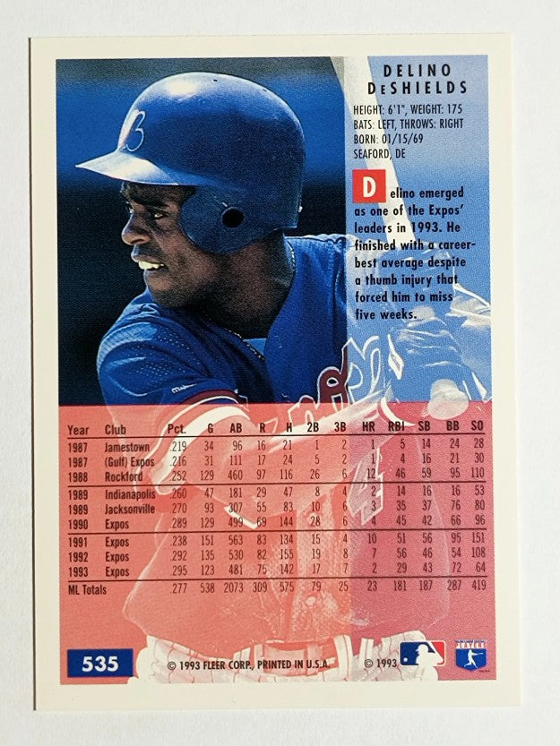 1994 Fleer #535 Delino DeShields