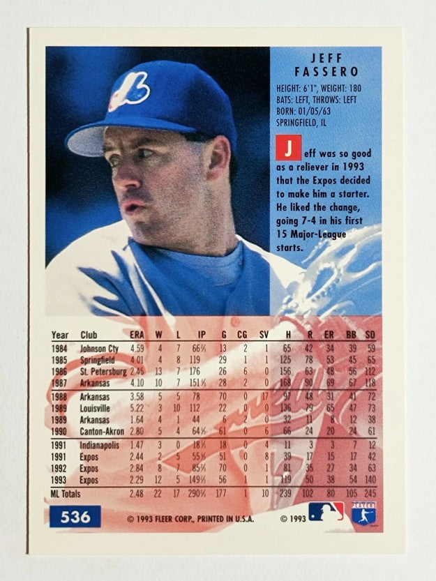 1994 Fleer #536 Jeff Fassero