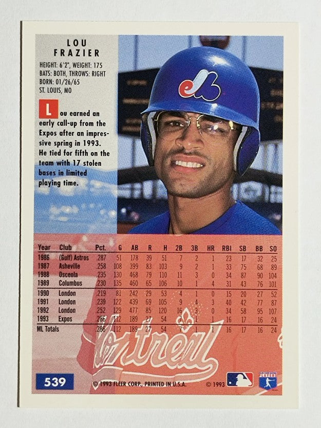 1994 Fleer #539 Lou Frazier