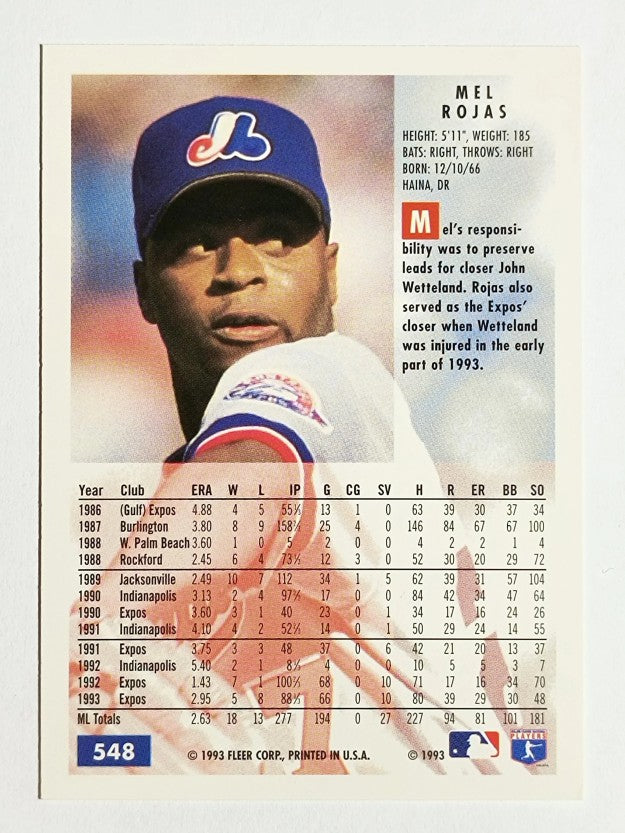 1994 Fleer #548 Mel Rojas