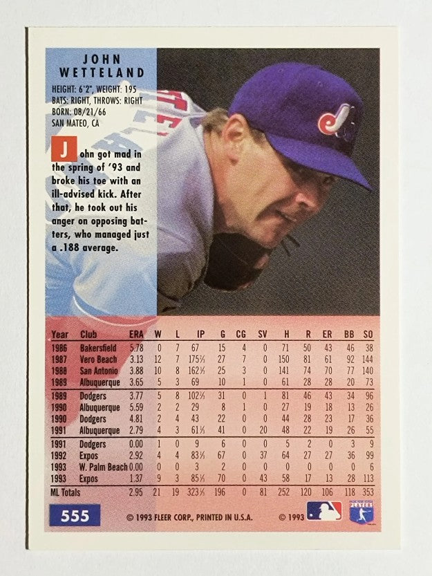 1994 Fleer #555 John Wetteland
