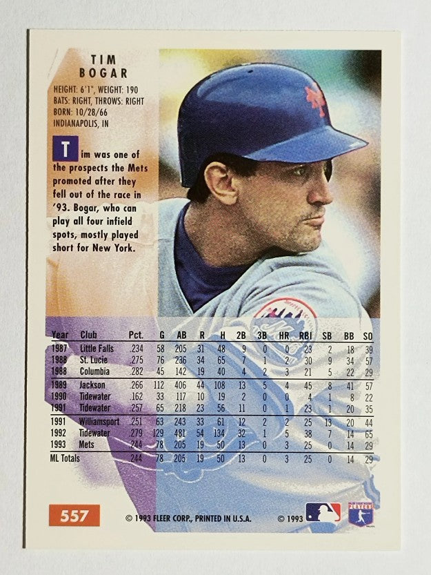 1994 Fleer #557 Tim Bogar