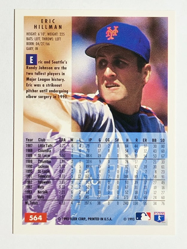 1994 Fleer #564 Eric Hillman